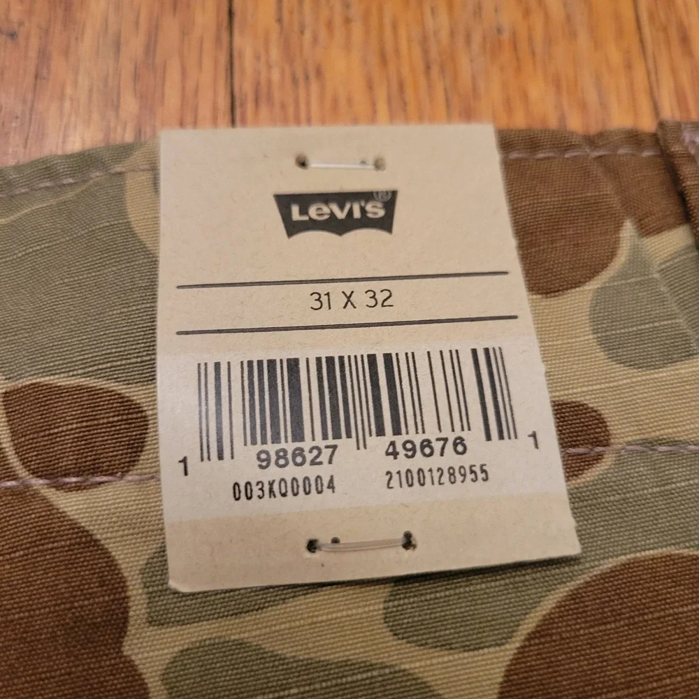 Levis 31x32 XX Cargo Baggy‎ Pants Green Frog Skin Camo Ripstop Hunting Utility